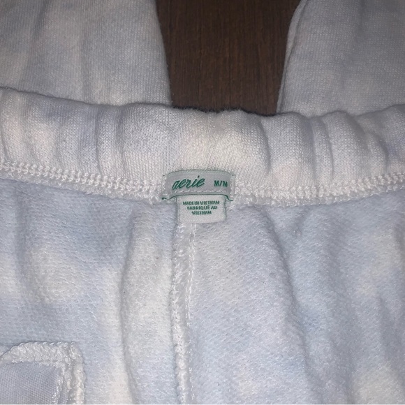 Aerie Tie Dye Joggers Sweatpants White Light Blue Size Medium - Picture 3 of 3